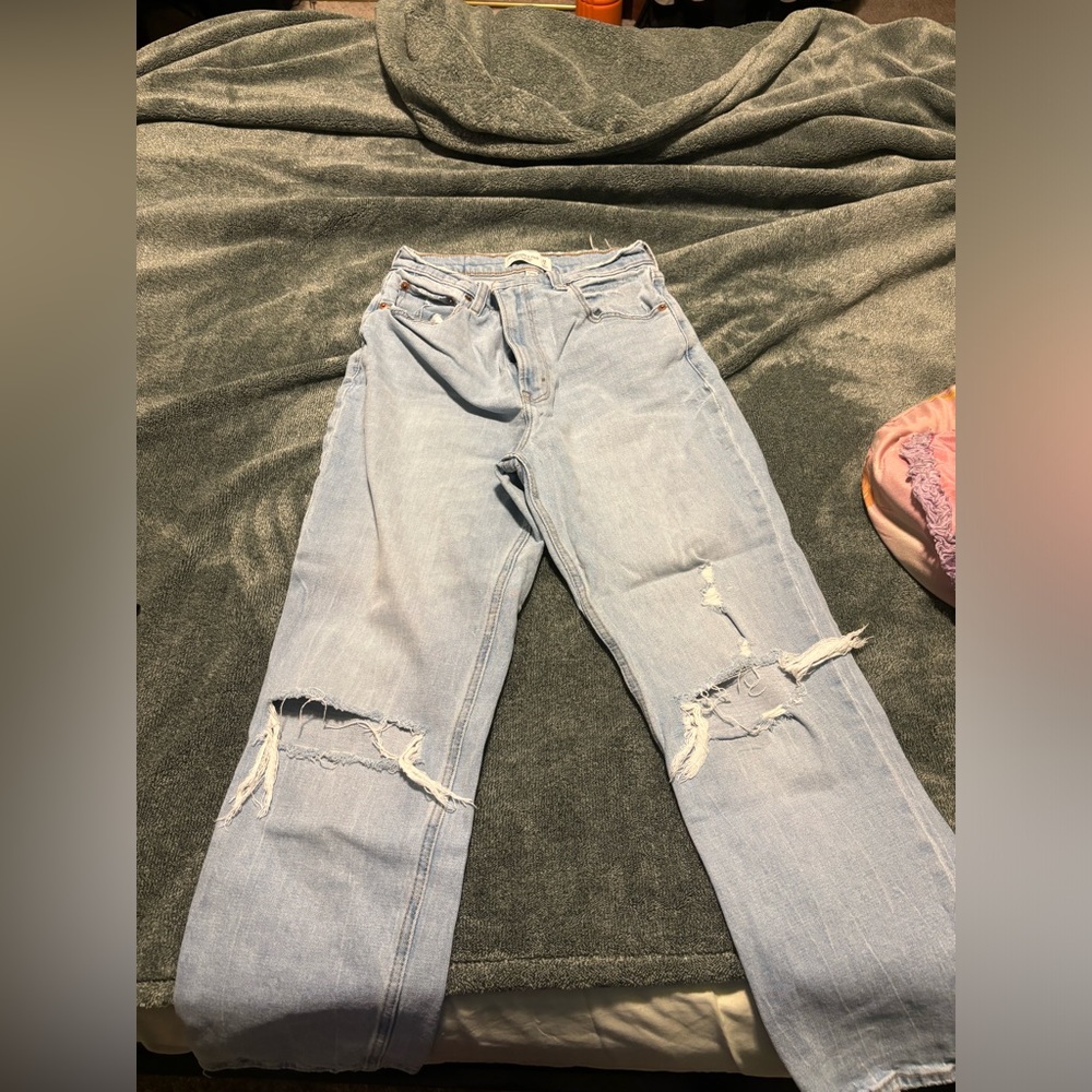 Abercrombie and Fitch Ankle straight ultra high rise curve love 28/6r